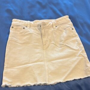 Casual White Denim Skirt